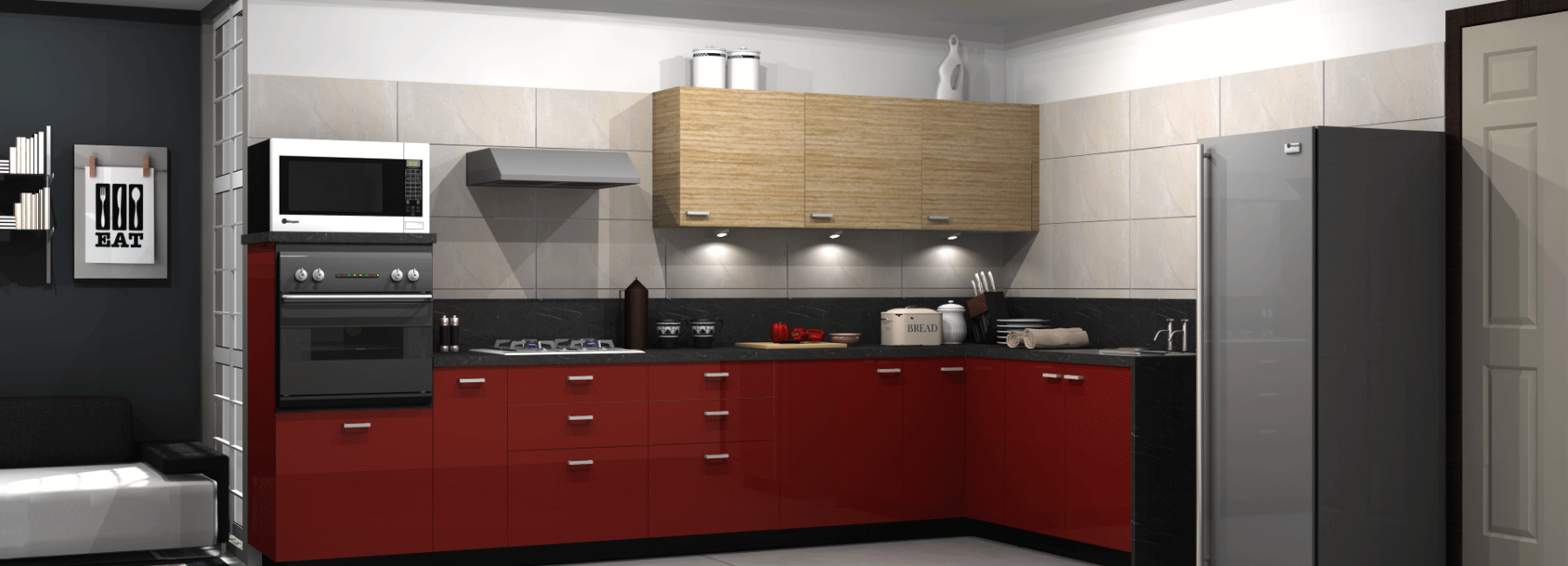 fully furnished modular kitchen available